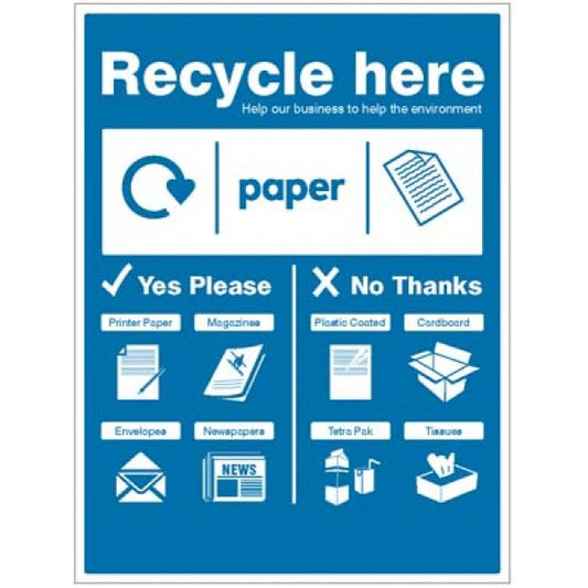Paper - WRAP Recycle here sign (6673)