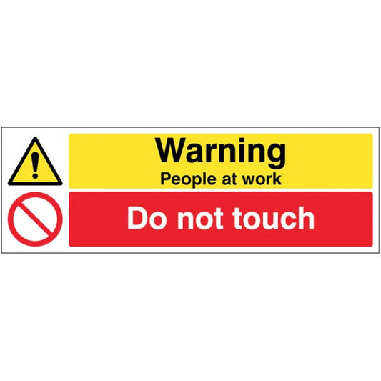 Warning People at work do not touch (6691)