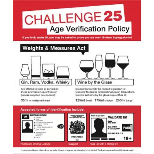 Age verification policy Weights & measures act 35mililitres (7111)