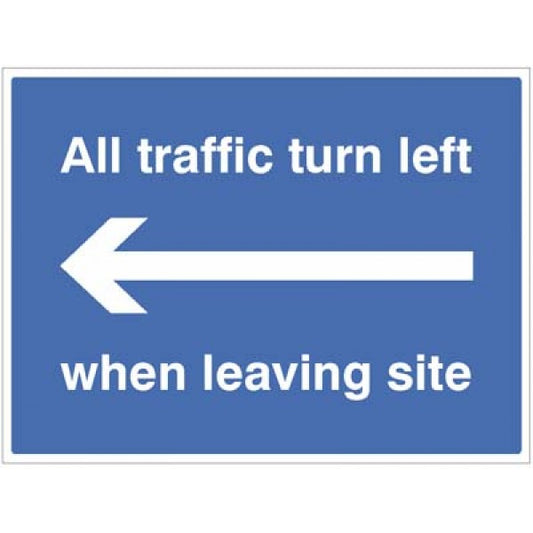 All traffic turn left when leaving site (7499)
