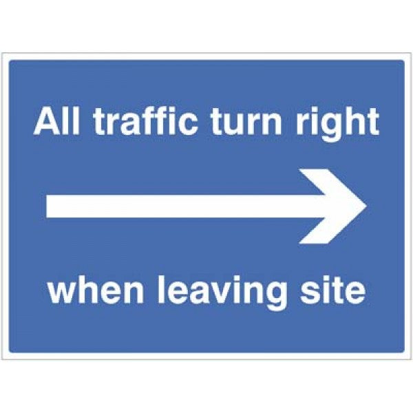 All traffic turn right when leaving site (7500)