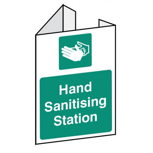EasiFIX projecting sign 150x200mm face size - Hand sanitising station (CV0031)