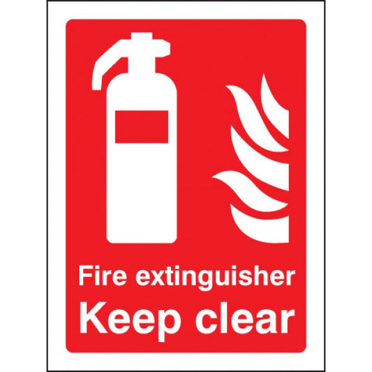 Fire extinguisher keep clear (1009)