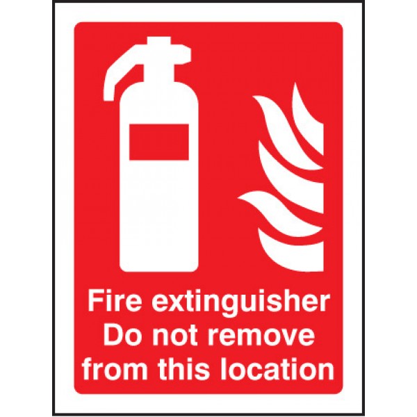 Fire extinguisher do not remove (1030)
