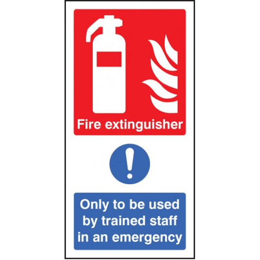 Fire extinguisher only to be used by trained staff in emergency (1055)