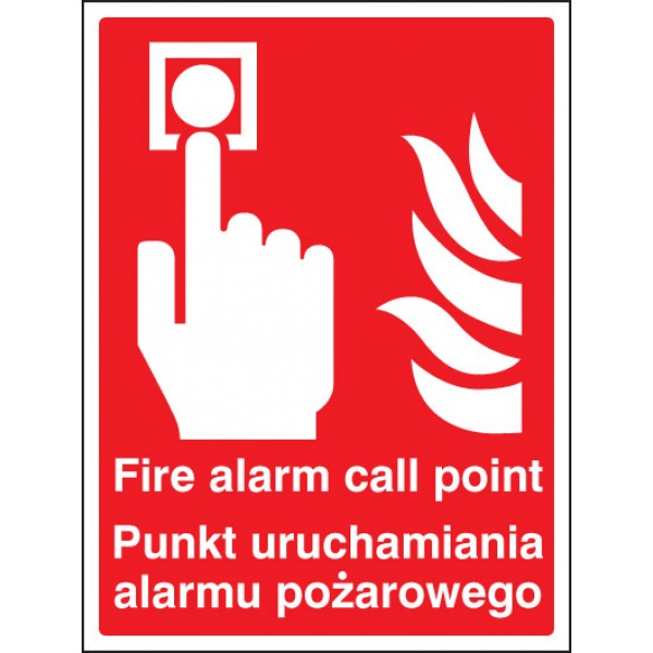 Fire alarm call point (English/polish) (1057)