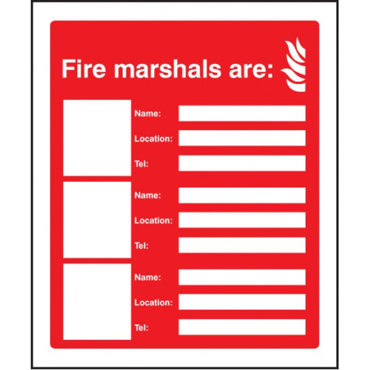 Fire marshals are (3 names, locations and numbers) (1065)