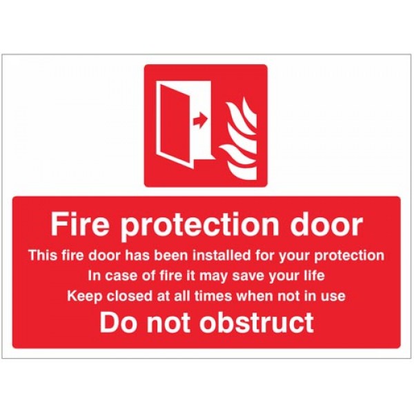 Fire protection door Do not obstruct (1075)