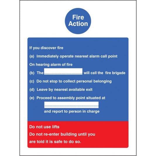 Fire action standard - brigade dialled manually (1403)