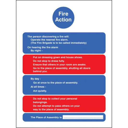 Fire action residential homes & multi-occupancy buildings (1416)