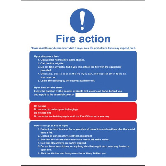 Fire action residential homes & multi-occupancy buildings - dial manually (1418)