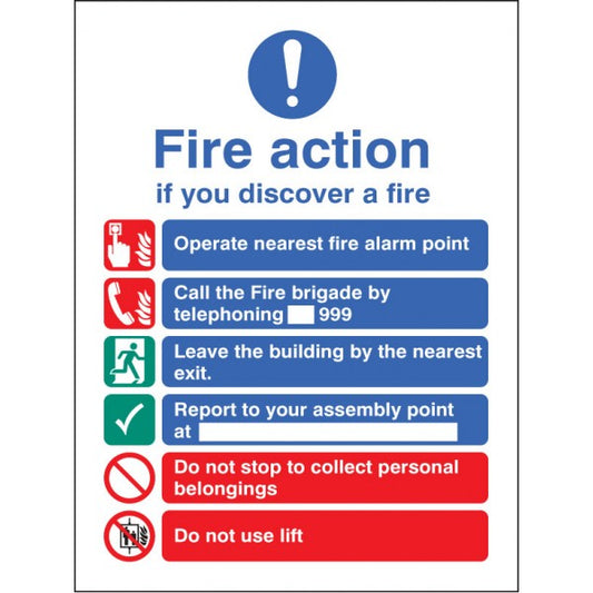 New EEC fire action (manual call 999) (1419)