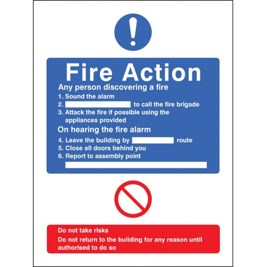 General fire action no lift (1423)