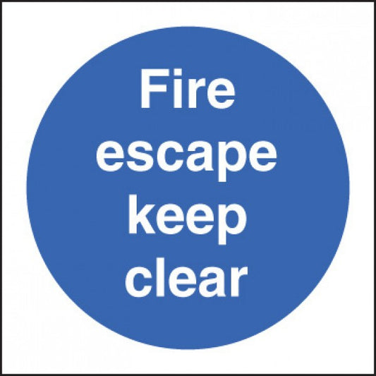 Fire escape keep clear (1605)