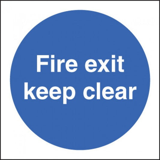 Fire exit keep clear (1606)