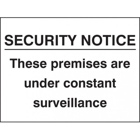 Security notice these premises under constant surveillance (1704)