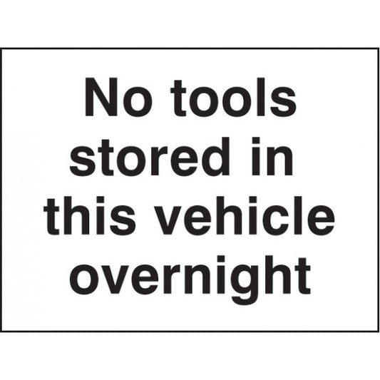 No tools stored in this vehicle overnight (1723)