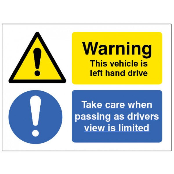 This vehicle is left-hand drive, take care when passing as drivers view is limited (1811)