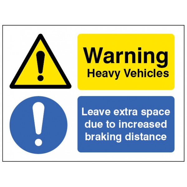 Heavy vehicle Leave extra space due to increased braking distance (1814)