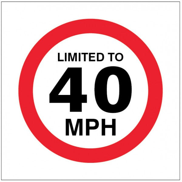 Limited to 40mph (1818)