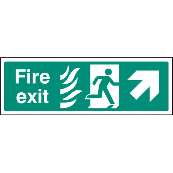 Fire exit - arrow up right HTM (2121)