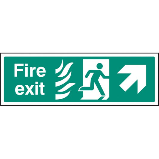 Fire exit - arrow up right HTM (2121)