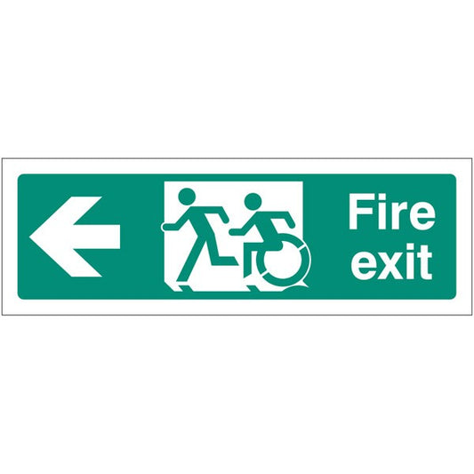 Disabled fire exit arrow left - inclusive design (2162)