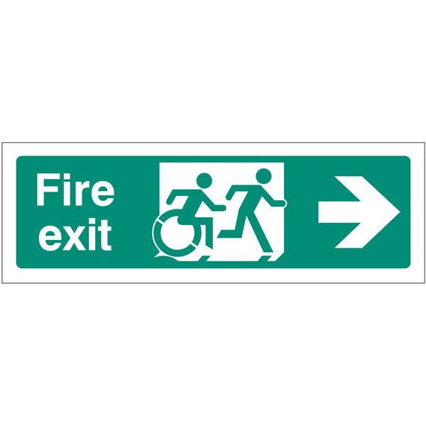 Disabled fire exit arrow right - inclusive design (2163)