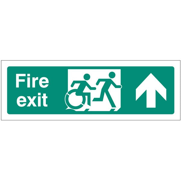 Disabled fire exit arrow up - inclusive design (2164)