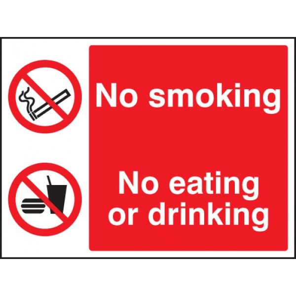 No smoking, no eating, no drinking (3012)