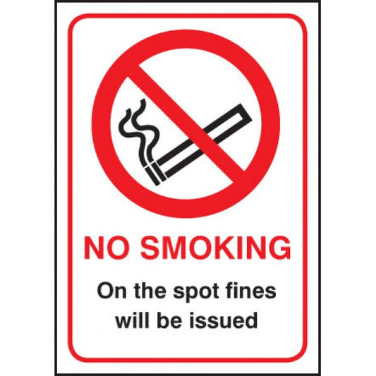 No smoking on the spot fines will be issued (3027)