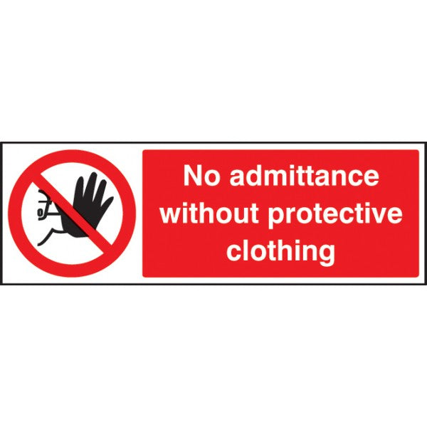 No admittance without protective clothing (3209)