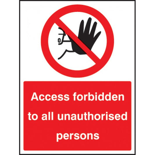 Access forbidden to all unauthorised persons (3212)