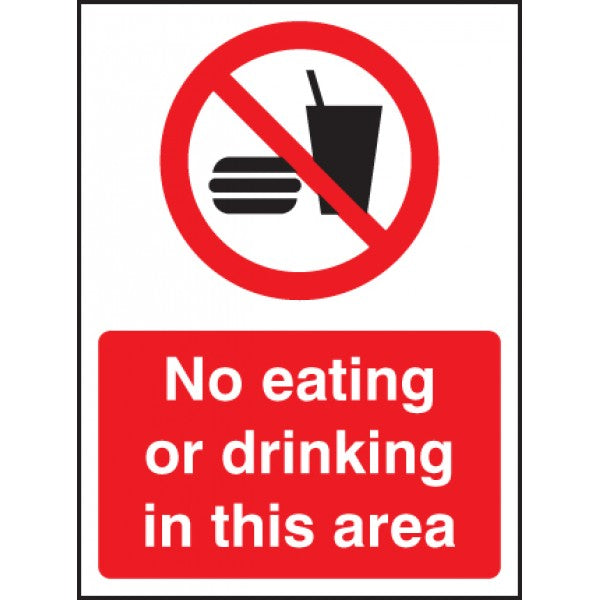 No eating or drinking in this area (3232)