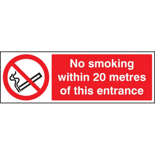 No smoking within 20 metres of this entrance (3236)