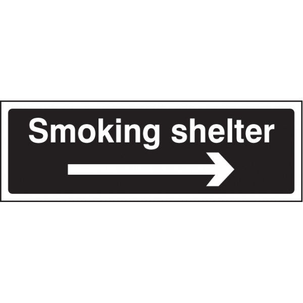Smoking shelter right arrow (white/black) (3256)