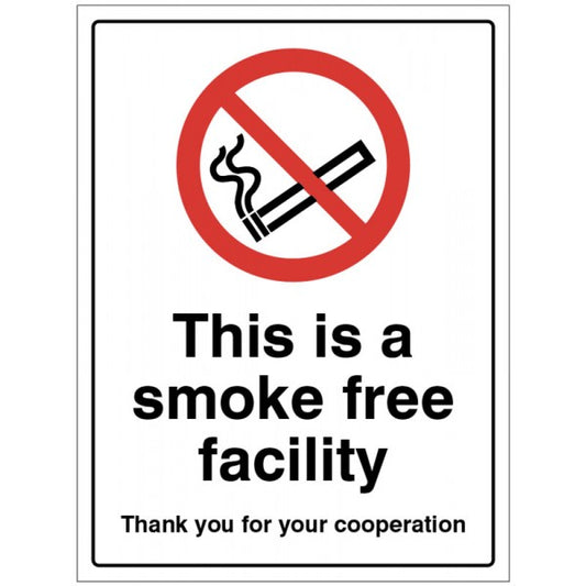 This is a smoke free facility Thank you for your cooperation (3262)
