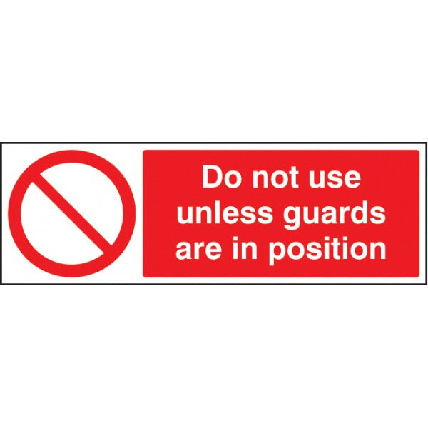 Do not use unless guards are in position (3401)