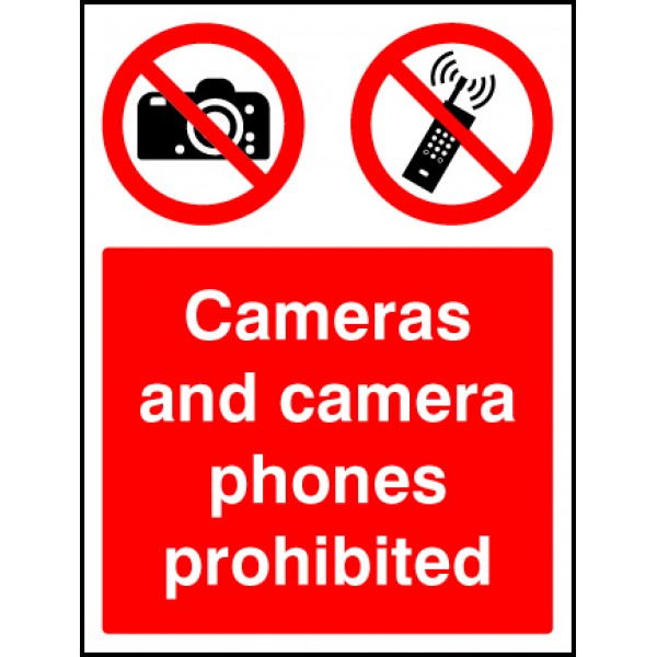 Cameras and camera phones prohibited (3643)