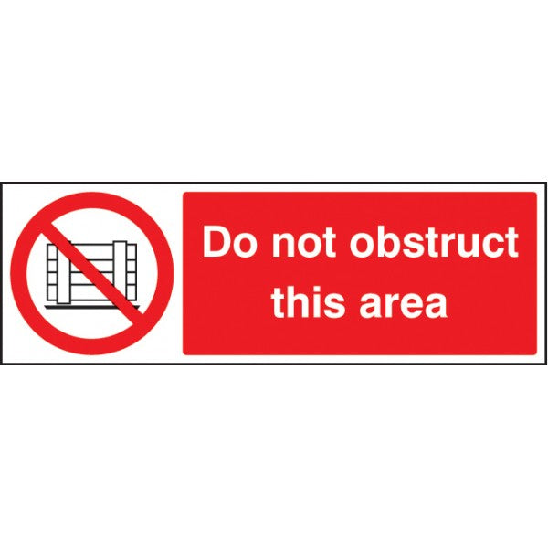 Do not obstruct this area (3665)