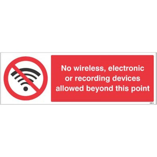 No wireless electronic or recording devices (3671)