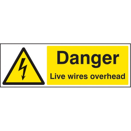 Danger live wires overhead (4018)
