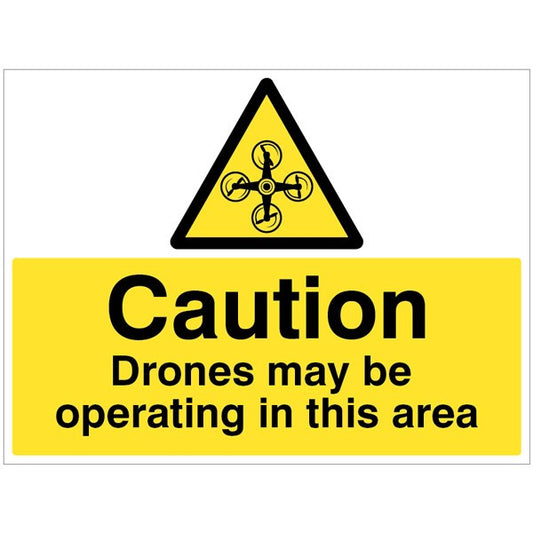 Caution Drones may be operating in this area (4067)