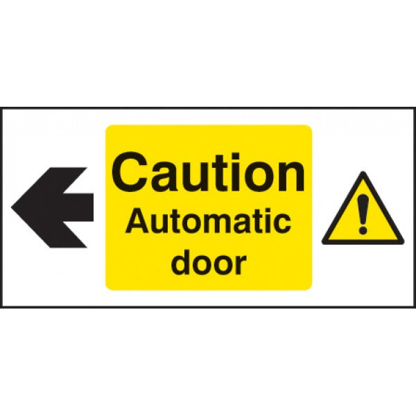Caution automatic door left (4130)