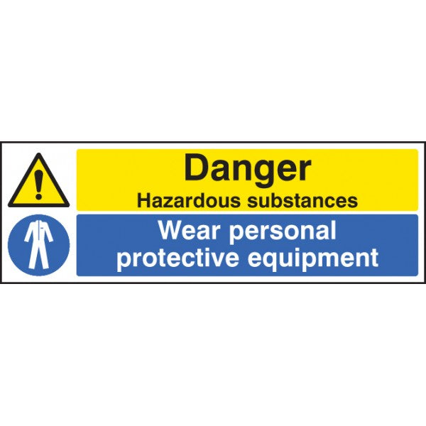 Danger hazardous substances wear PPE (4268)