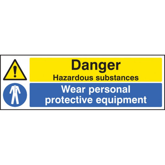 Danger hazardous substances wear PPE (4268)