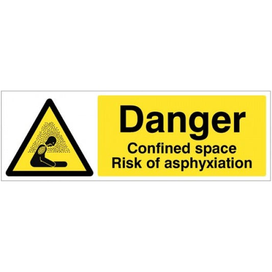 Danger Confined space Risk of asphyxiation (4325)