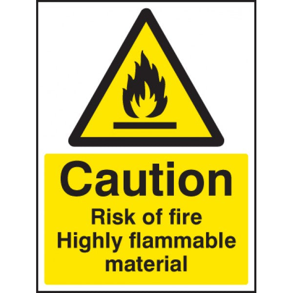 Caution risk of fire - highly flammable material (4453)