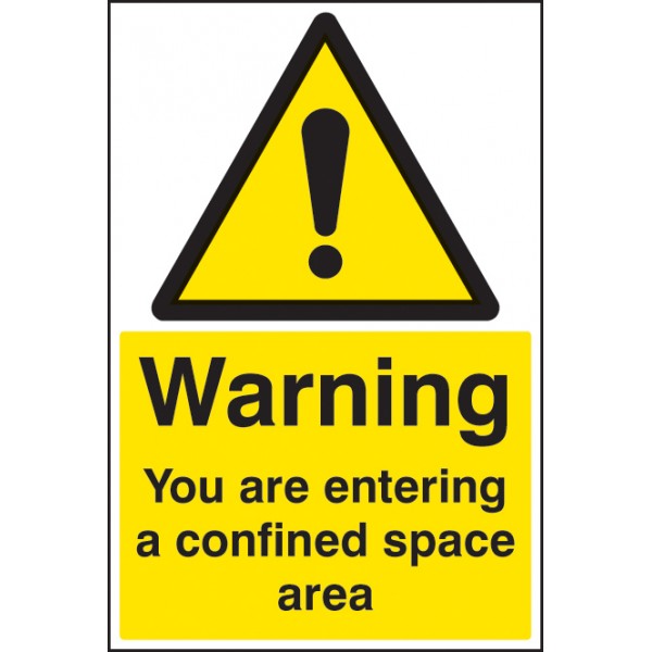 Warning you are entering a confined space area (4498)