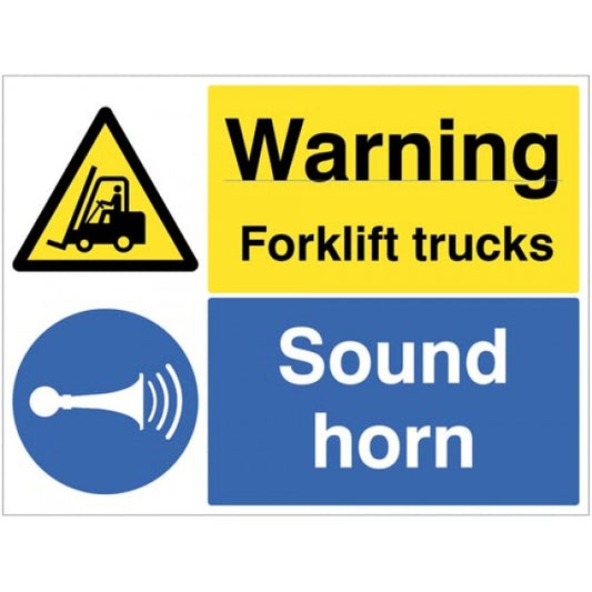 Warning forklift trucks sound horn (4528)